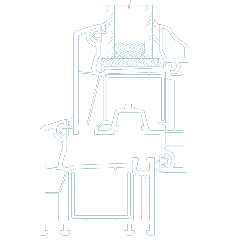 Sección del perfil de 5 cámaras WDS 5S