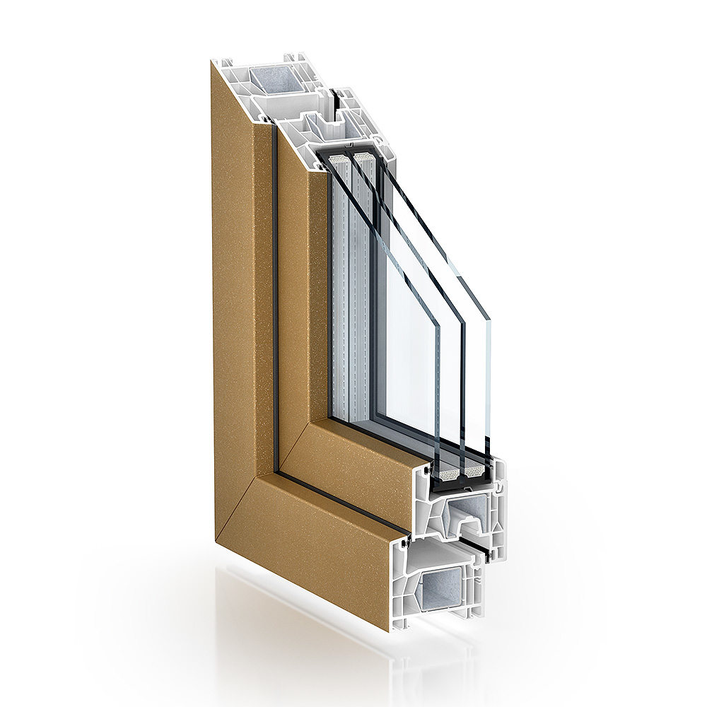 Estructura de la ventana Kömmerling 76 AD