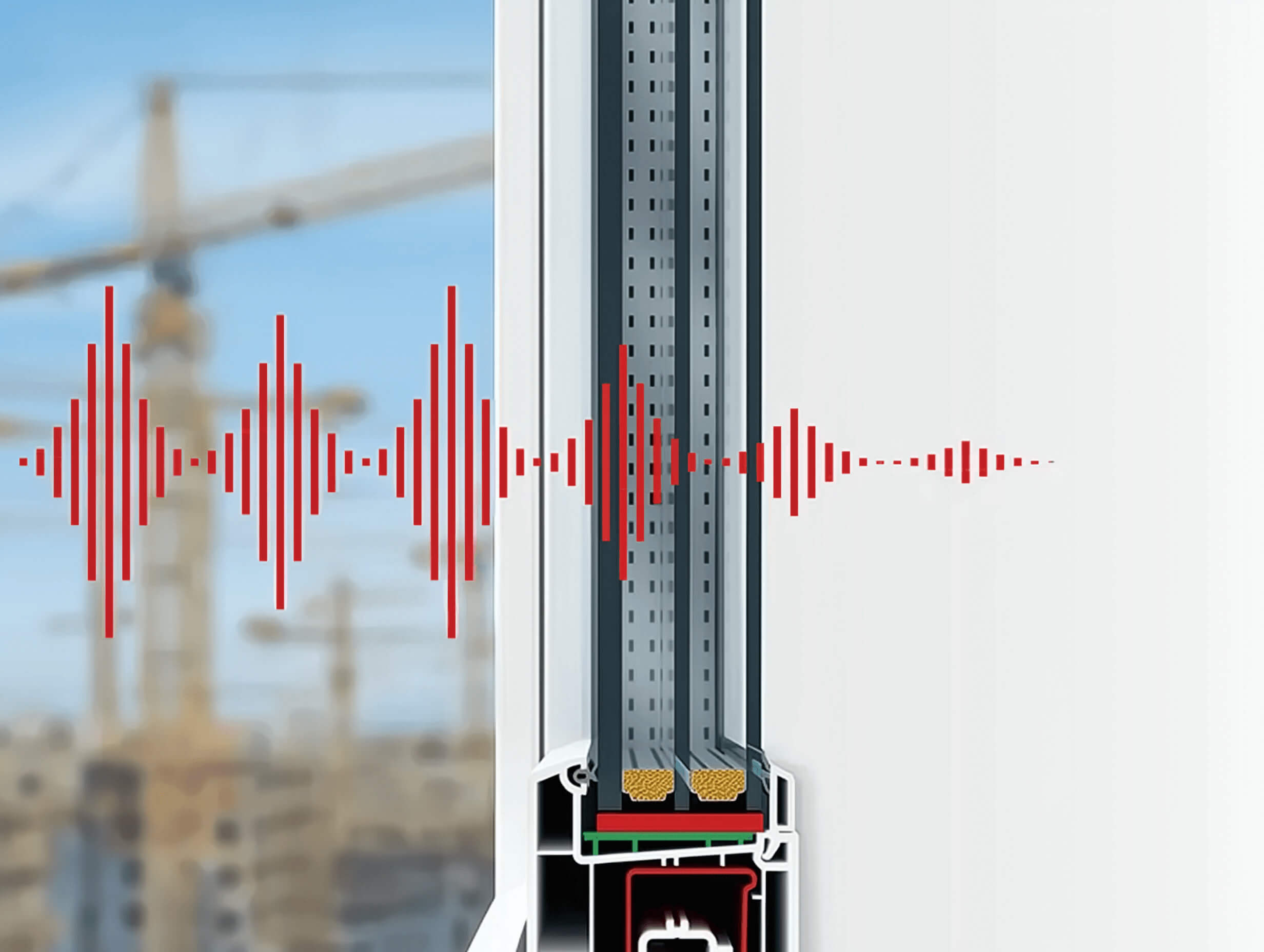 Vidrio con aislamiento acústico