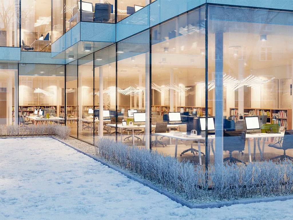 Acristalamiento de fachadas de centros comerciales